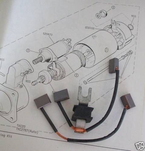 STARTER MOTOR BRUSHES SET (Rover P6 2200 SC, TC & Auto (**From 1973- 77**)
