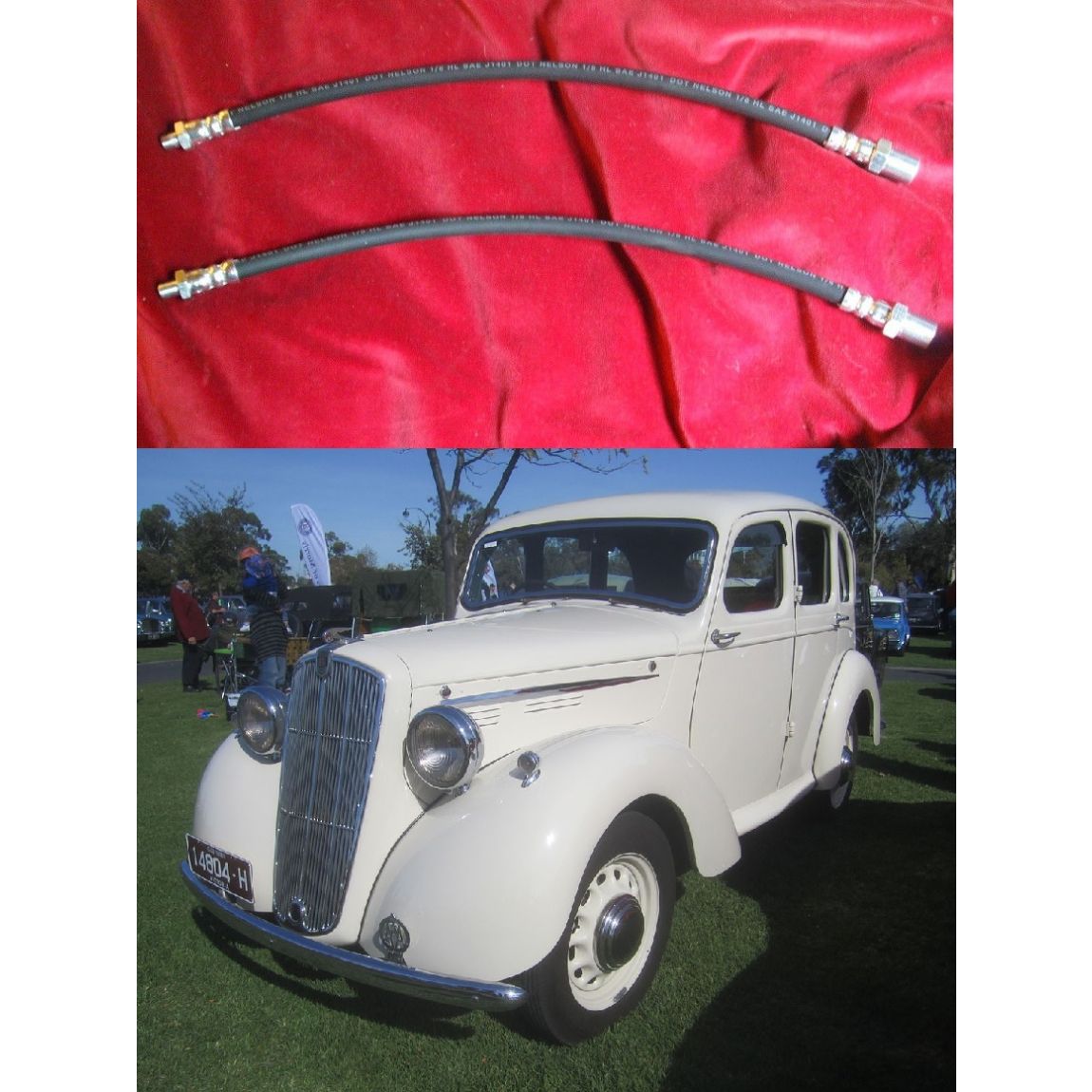 FRONT BRAKE HOSES x2 (Morris Ten 10 M Saloon) (1939- 47)  