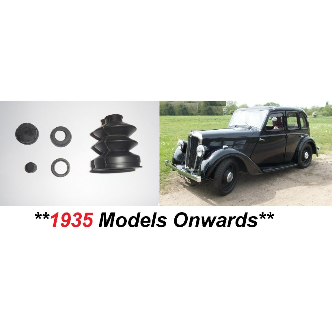 BRAKE MASTER CYLINDER REPAIR SEALS KIT (Morris Ten 10, 10M) (Morris Twelve 12 & Y Van) (**From 1935- 52**) 