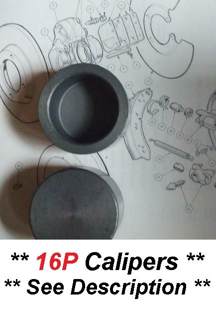 FRONT BRAKE CALIPER PISTONS x2 (Morris 1800 Saloon) (** 16p Type **) (1964- 75) 