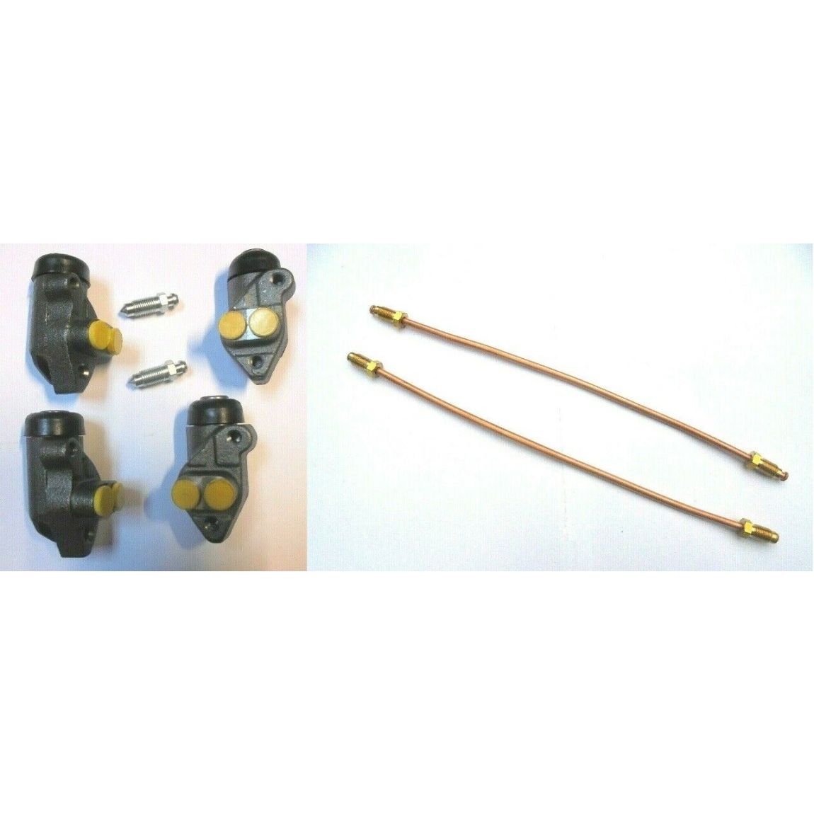  FRONT BRAKE WHEEL CYLINDERS (x4) & LINK PIPES (x2) (Reliant Rebel) (1964- 74) 