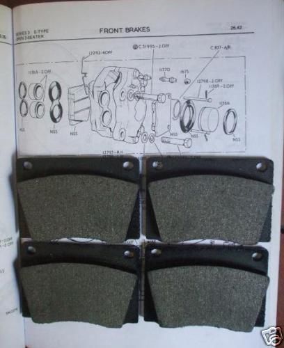 FRONT BRAKE PADS SET (Volvo Amazon P1200 P1300 P1800 P2200) (To Aug 1968 Only) 