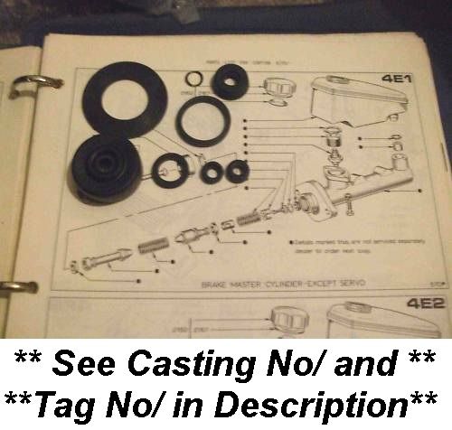 BRAKE MASTER CYLINDER REPAIR SEALS KIT (Ford Consul 2000 & 2000 V4) (1972- 75) 