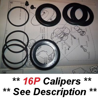 FRONT BRAKE CALIPER REPAIR SEALS KITS x2 (Wolseley 18/85 Saloon) (** 16p Type **) (1964- 75)