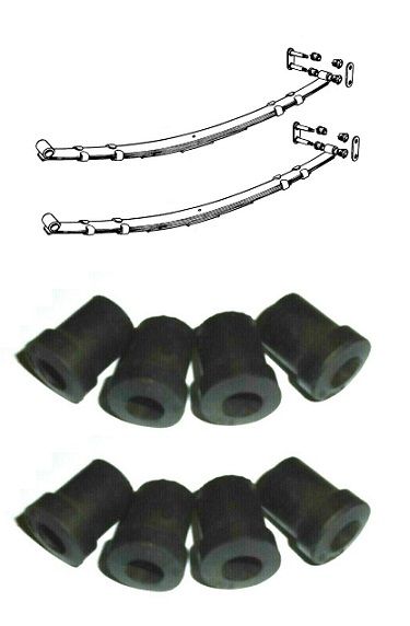 REAR SPRING EYE SHACKLE BUSHES BUSH SET x8 (Wolseley 15/50) (1956- 58) 