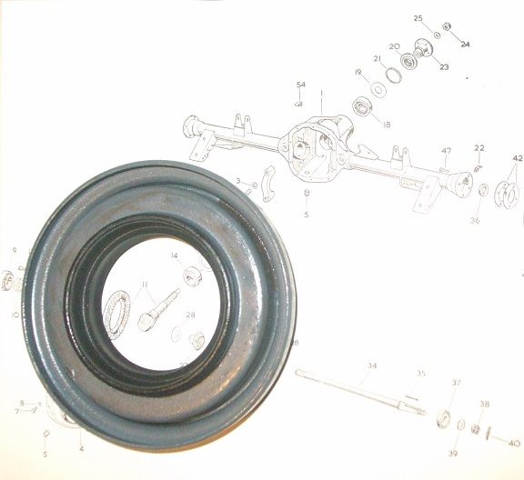 FRONT DIFFERENTIAL AXLE PINION OIL SEAL x1 (Alvis TA21 TB21 TC21 TC108 TD21 TE21 TF21) (1950- 67) 