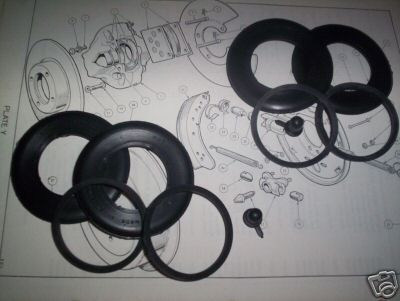 FRONT BRAKE CALIPER REPAIR SEALS KITS x2 (Marcos 1800 GT) (1964- 66 Only)  