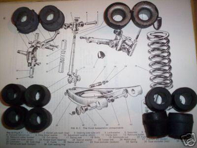 FRONT SUSPENSION BUSH KIT x12 (MG Midget) (1961- 79) 