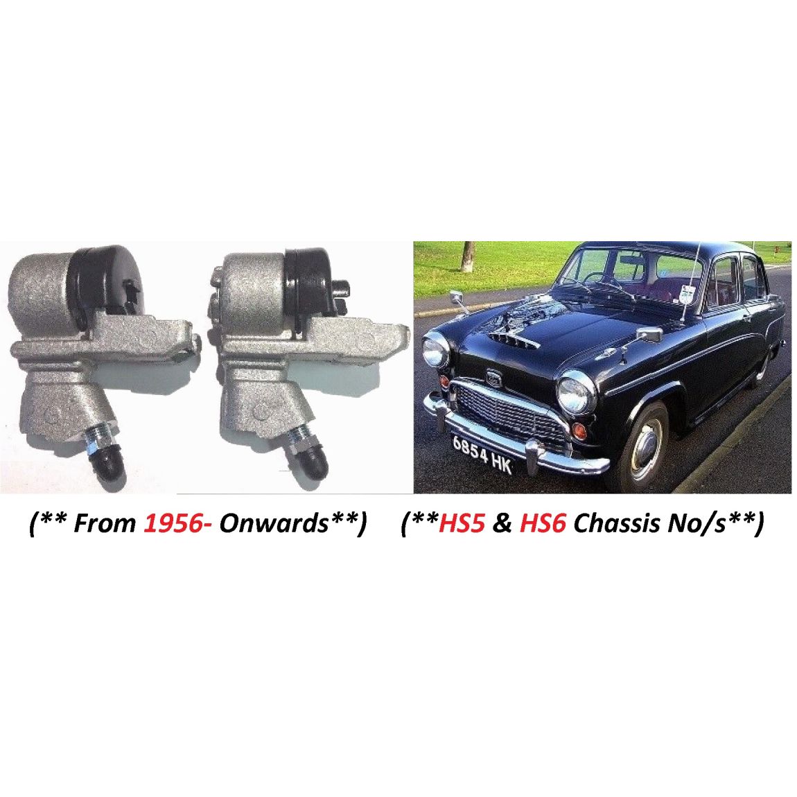 REAR BRAKE WHEEL CYLINDERS x2 (Austin A50, A55 & A60 Cambridge) (** From 1956- 71**)
