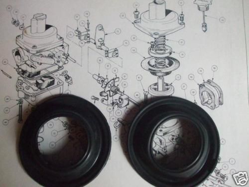 CARB DIAPHRAMS x2 (Triumph TR4) (1961- 65) 