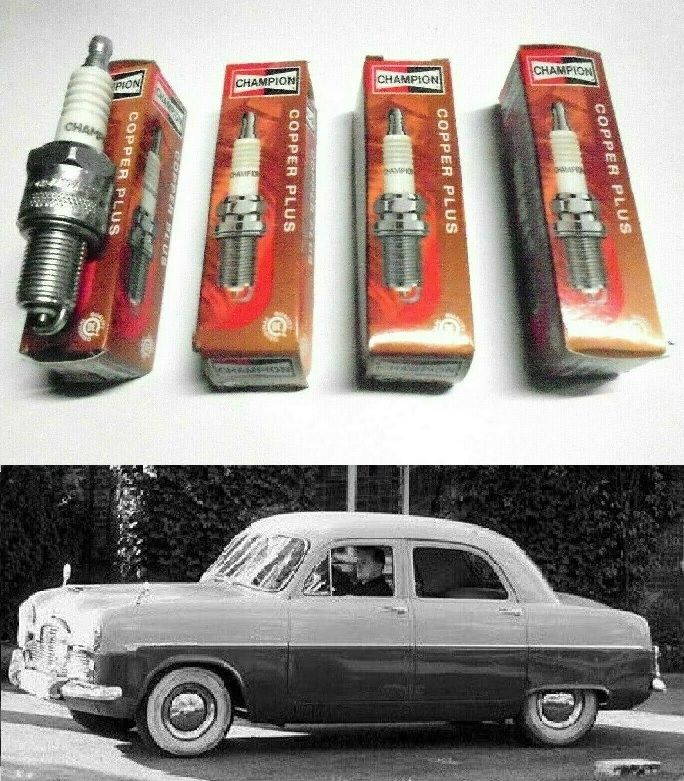 SPARK PLUGS x4 (Ford Consul Mk1) (1500cc) (1951- 55)  