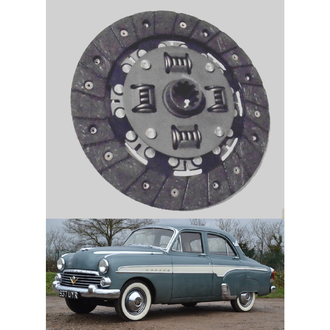 CLUTCH PLATE ONLY (Vauxhall Velox E) (2275cc) (1951- 56) 