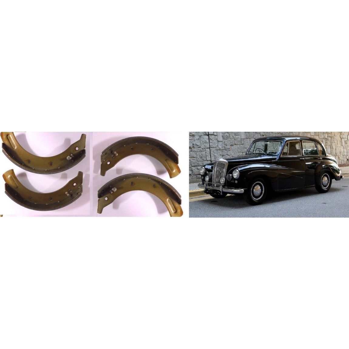 FRONT BRAKE SHOES SET (Daimler Century) (DJ252, DJ254, DJ256, DJ260) (1954- 57) 