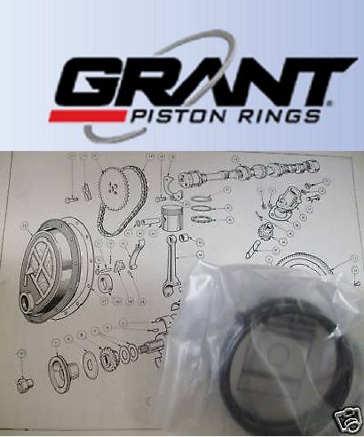 PISTON RINGS SET Std (Mini 850) (848cc) (**5 Ring Type**) (**1959- 80 Only**) 