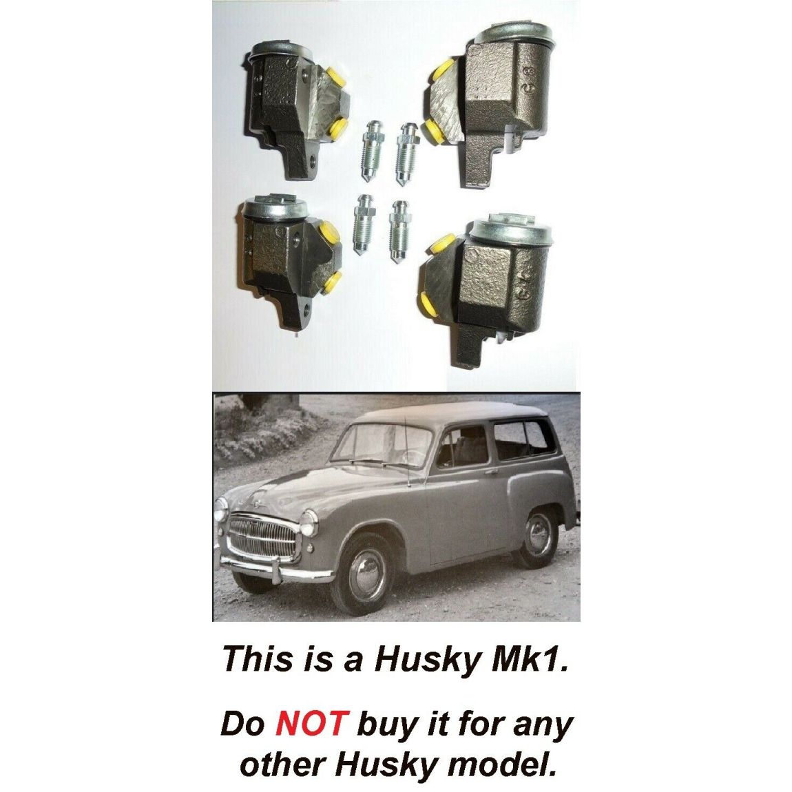 FRONT BRAKE WHEEL CYLINDERS x4 (Hillman Husky) (**Mark.1 Only**) (1954- 57 Only)  