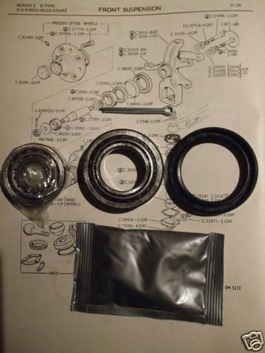 FRONT WHEEL HUB BEARING KIT x1 (Daimler Double Six) (** 1972- 77 Only **)  