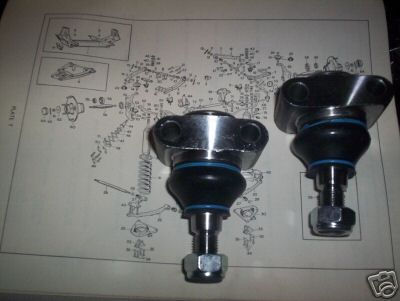TOP BALL JOINTS x2 (Jaguar XJ6 & XJ12) (1968- 94)