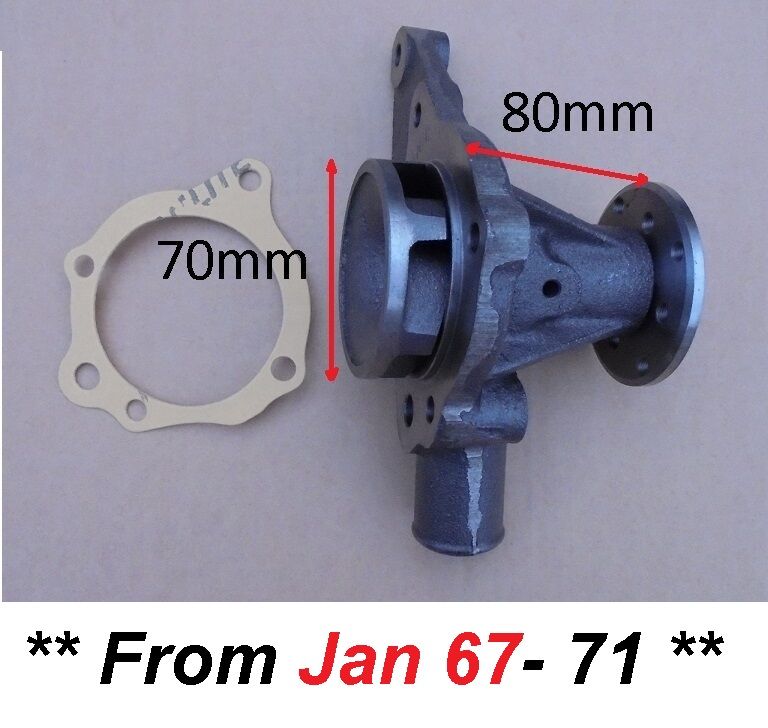 WATER PUMP (Wolseley 16/60 Saloon) (1622cc) (**From Jan 67- 71**)