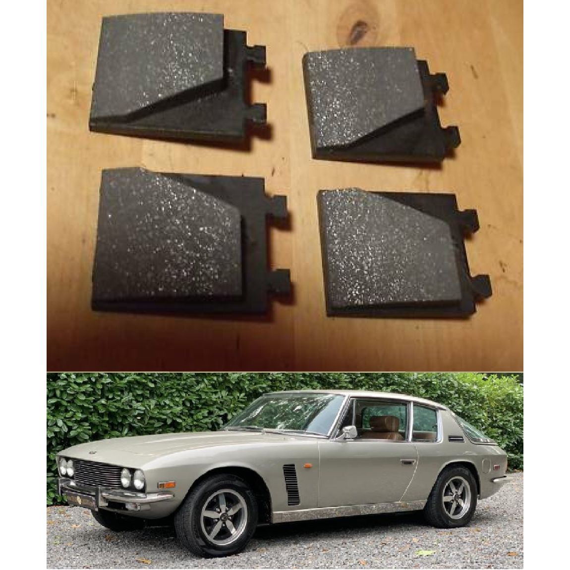 HANDBRAKE PADS (Jensen Interceptor & FF) (Mk1 Late, Mk2 & Mk3) (**From Jun 68- 76**)   