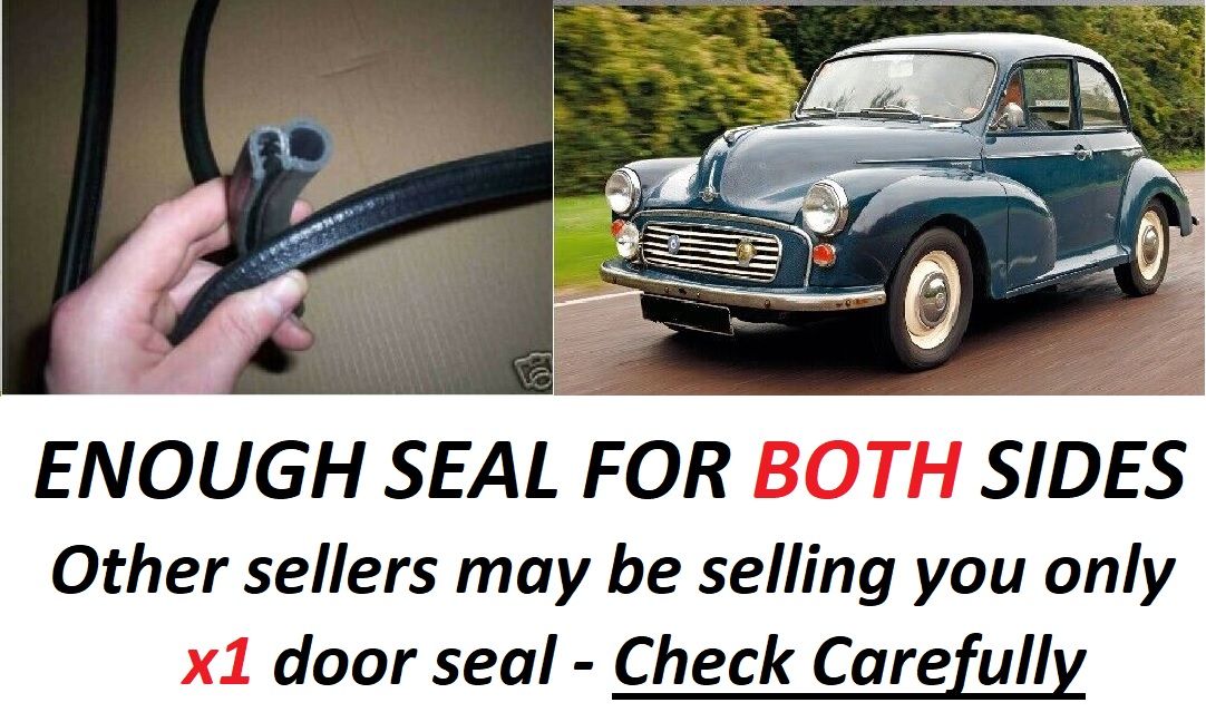 DOOR RUBBER SEALS x2 (Morris Minor) (2 Door) (1948- 71) 