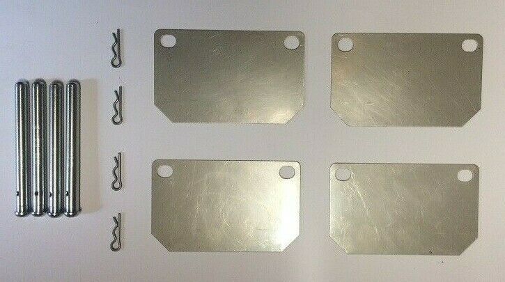 FRONT BRAKE PAD FITTING KIT - PINS & SHIMS (Triumph TR4a, TR5, TR250  & TR6) (1965- Dec 71 Only) 