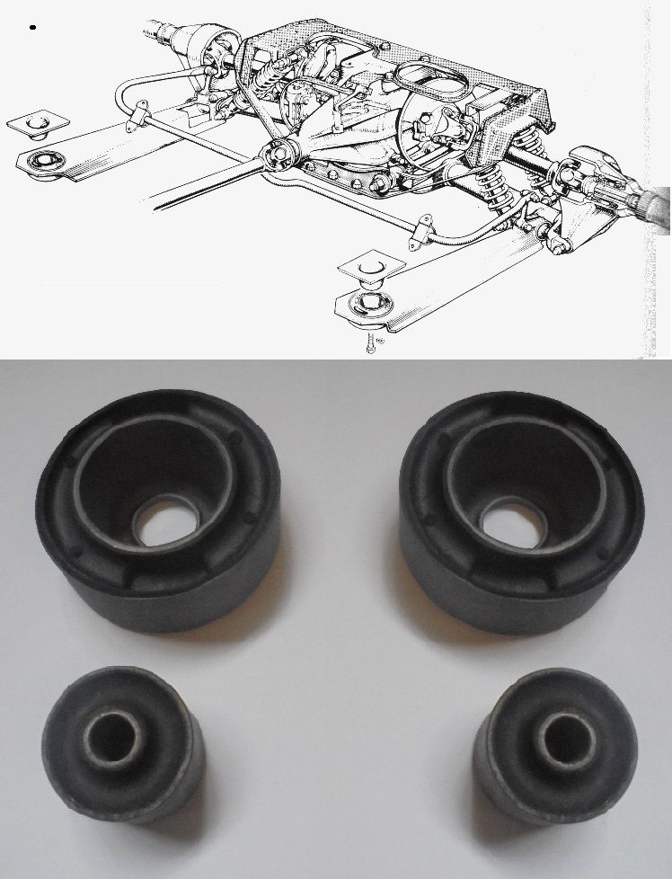 REAR RADIUS ARM BUSHES x4 (Daimler Sovereign & Double Six)