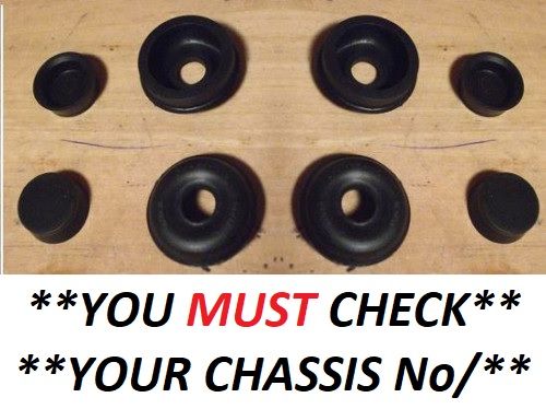 FRONT BRAKE WHEEL CYLINDER  REPAIR SEALS KITS x4 (Standard 8, 10 & Pennant) (1953- 58 Only)