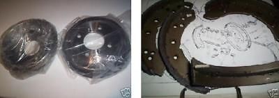 REAR BRAKE SHOES & DRUMS x2 (Standard 8, 10 & Pennant) (1953- 60)