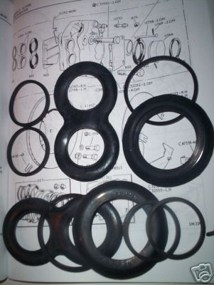 FRONT BRAKE CALIPER REPAIR SEALS KITS x2 (Aston Martin DB5, DB6 & DBS) (1963- 74) 