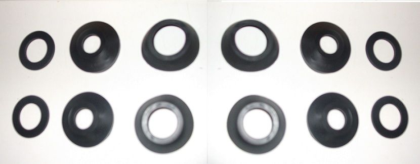 REAR BRAKE CALIPER REPAIR SEALS KITS x2 (Facel Vega HK500) (1960- 64)