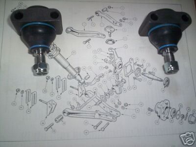 TOP BALL JOINTS x2 (Lotus Europa) (1966- 75) 