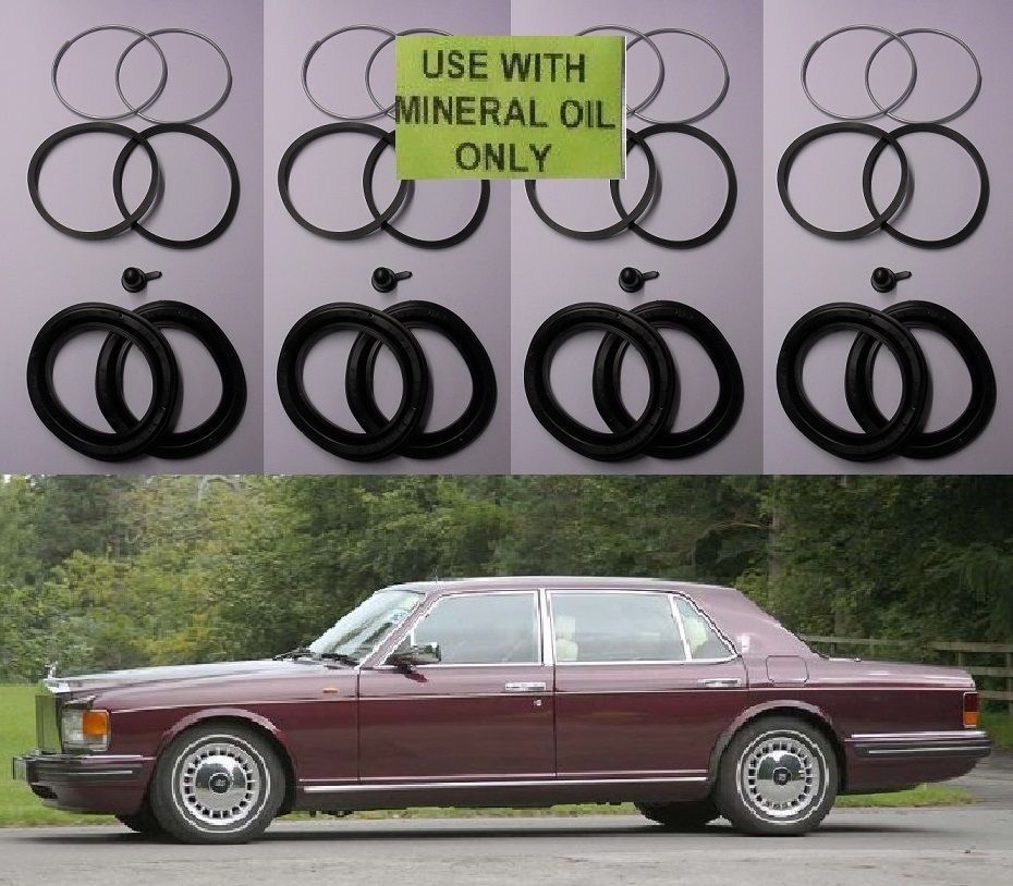 FRONT BRAKE CALIPER REPAIR SEALS KITS x2 (Bentley Eight, Continental & Brooklands) ( -1998) 