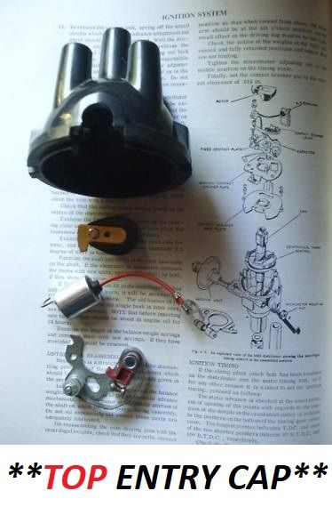 DISTRIBUTOR CAP POINTS ROTOR ARM CONDENSER (Austin / Morris J4 Van) (Petrol) (From 1967- 73)