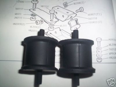 GEARBOX MOUNTS x2 (Triumph TR6) (1969- 76) 