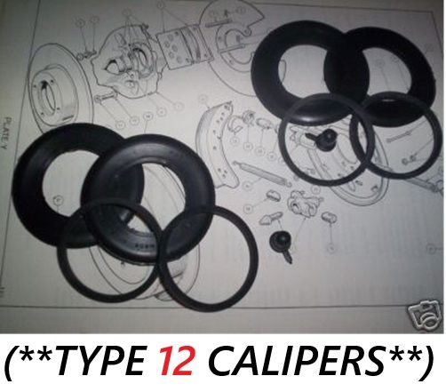 FRONT BRAKE CALIPER REPAIR SEALS KITS x2 (Triumph Herald) (Type 12 Calipers)