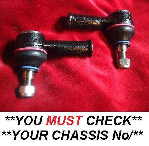 TRACK ROD ENDS x2 (Wolseley 15/50 Saloon) (**Check Chassis No/**) (1956- 58) 