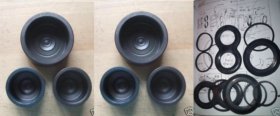 FRONT BRAKE CALIPER PISTONS & SEALS x6 (Daimler Sovereign & Double Six) (1966- Sep 73 Only)